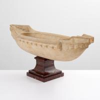 Large Carved Stone Boat on Stand, 37W - Sold for $6,400 on 11-16-2025 (Lot 802).jpg